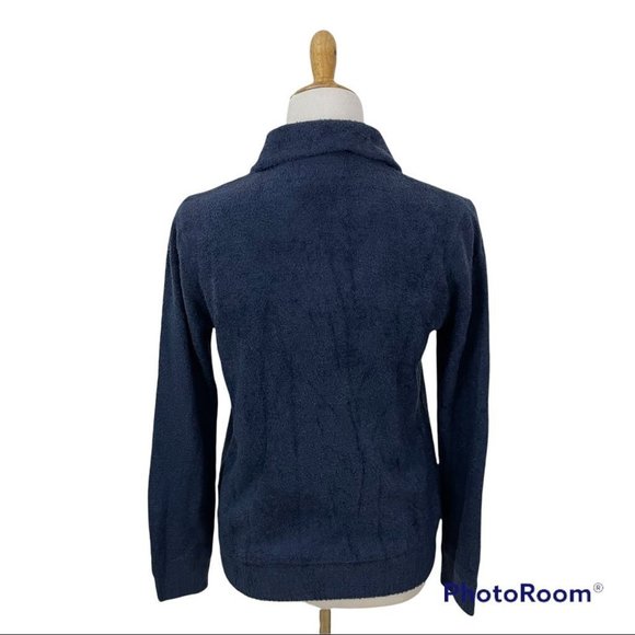 Barefoot Dreams CozyChic Lite Zip Up Jacket Blue Marine 1X NWT - Picture 4 of 9